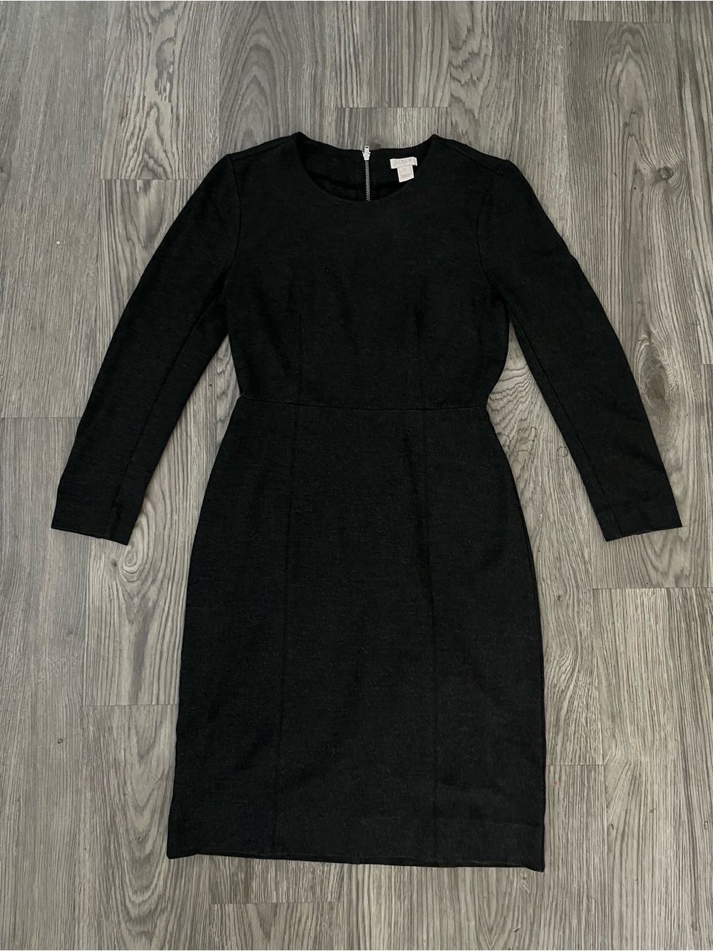 J. Crew Black Long-Sleeve Sheath Dress